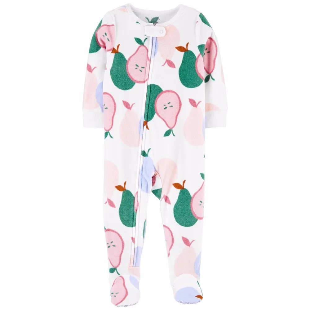 Carter's Pink and Green Pear Footies - toddler / 4 year old girl